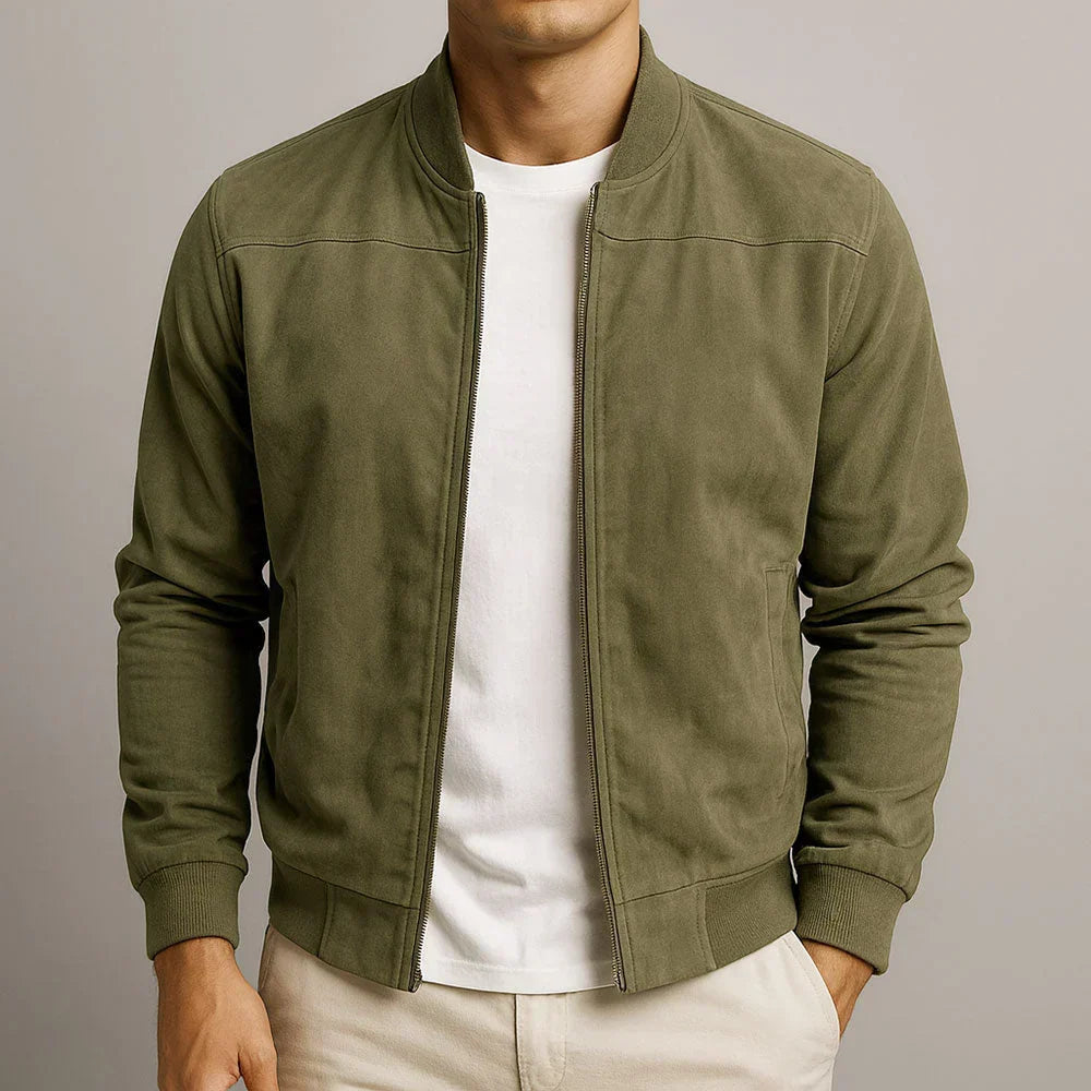 Riviera - Chaqueta bomber de ante suave