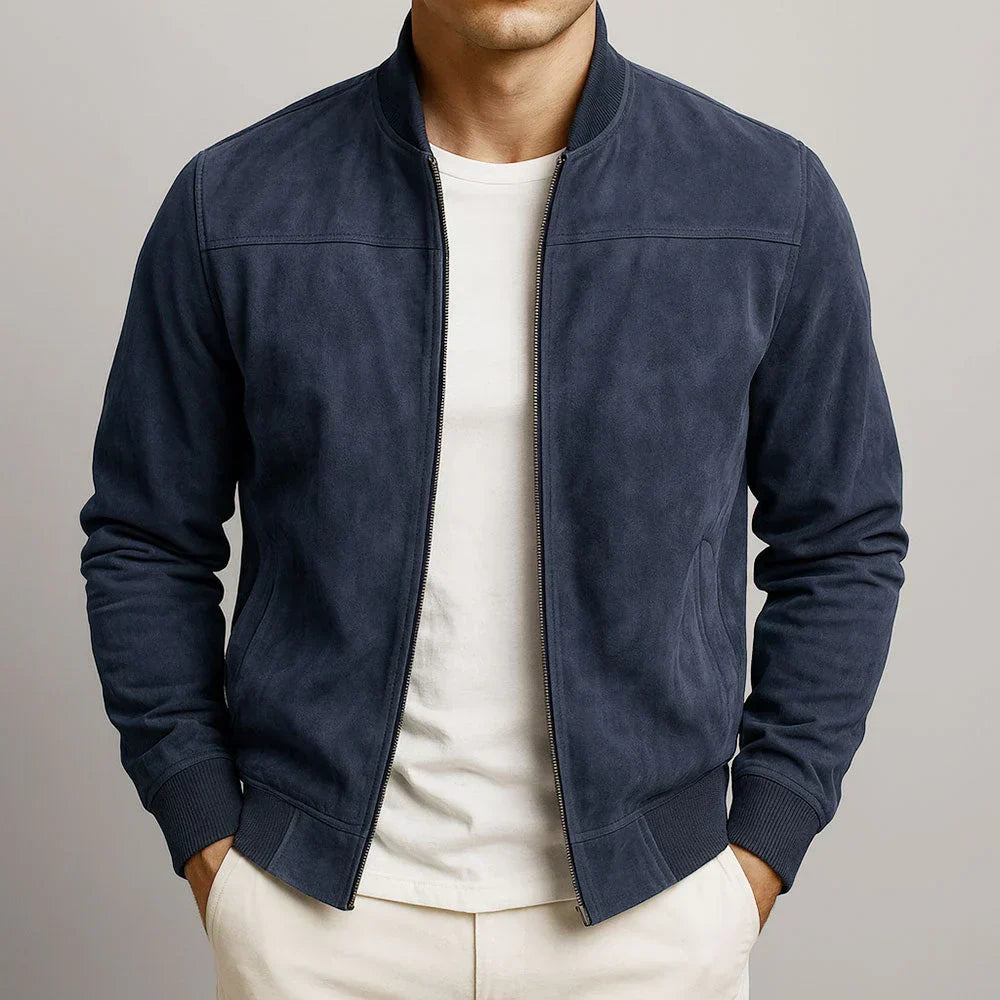 Riviera - Chaqueta bomber de ante suave