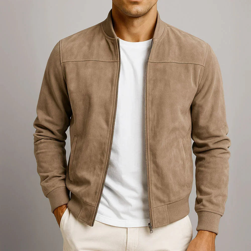 Riviera - Chaqueta bomber de ante suave