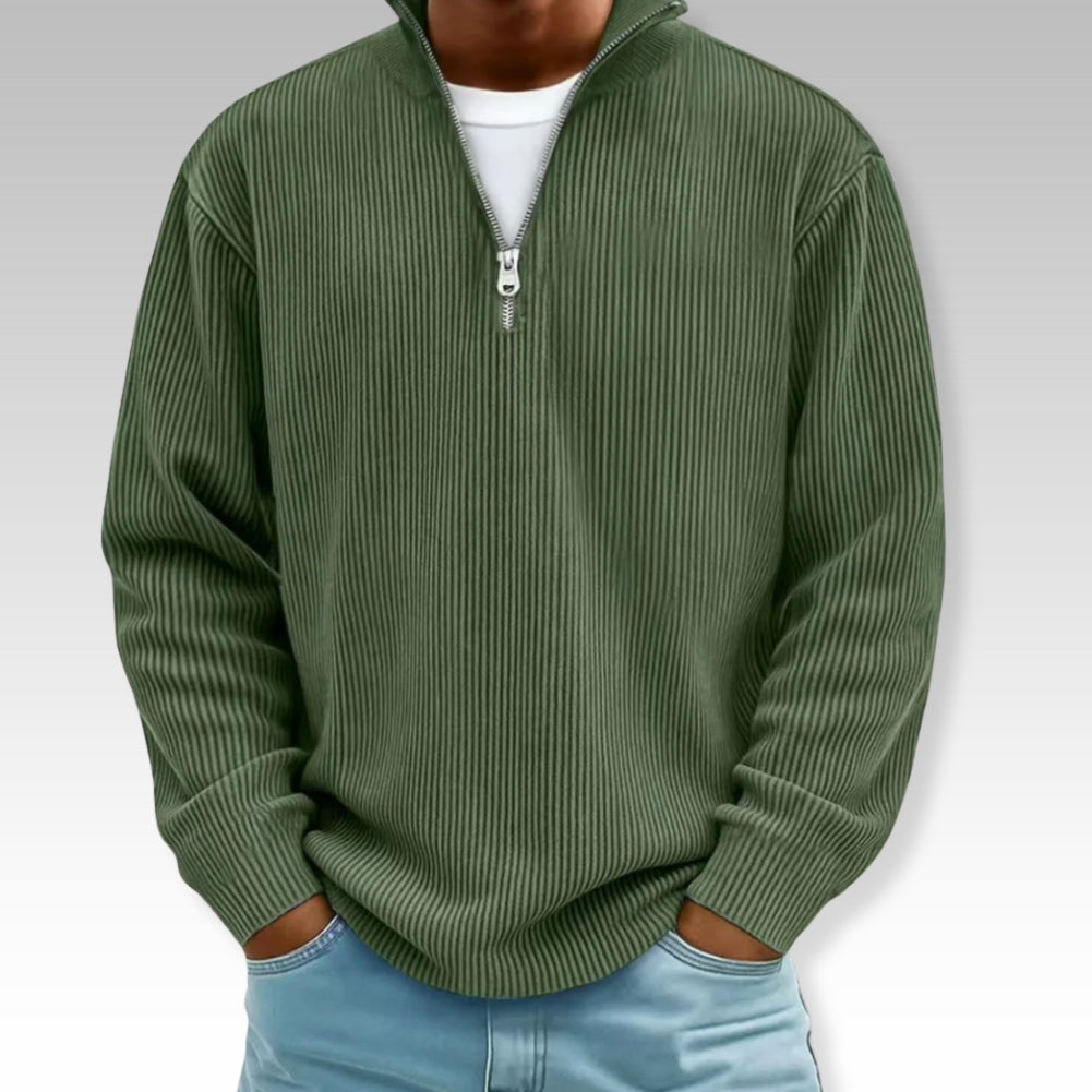Adonis | Jersey Ligero con Cuello de Cremallera