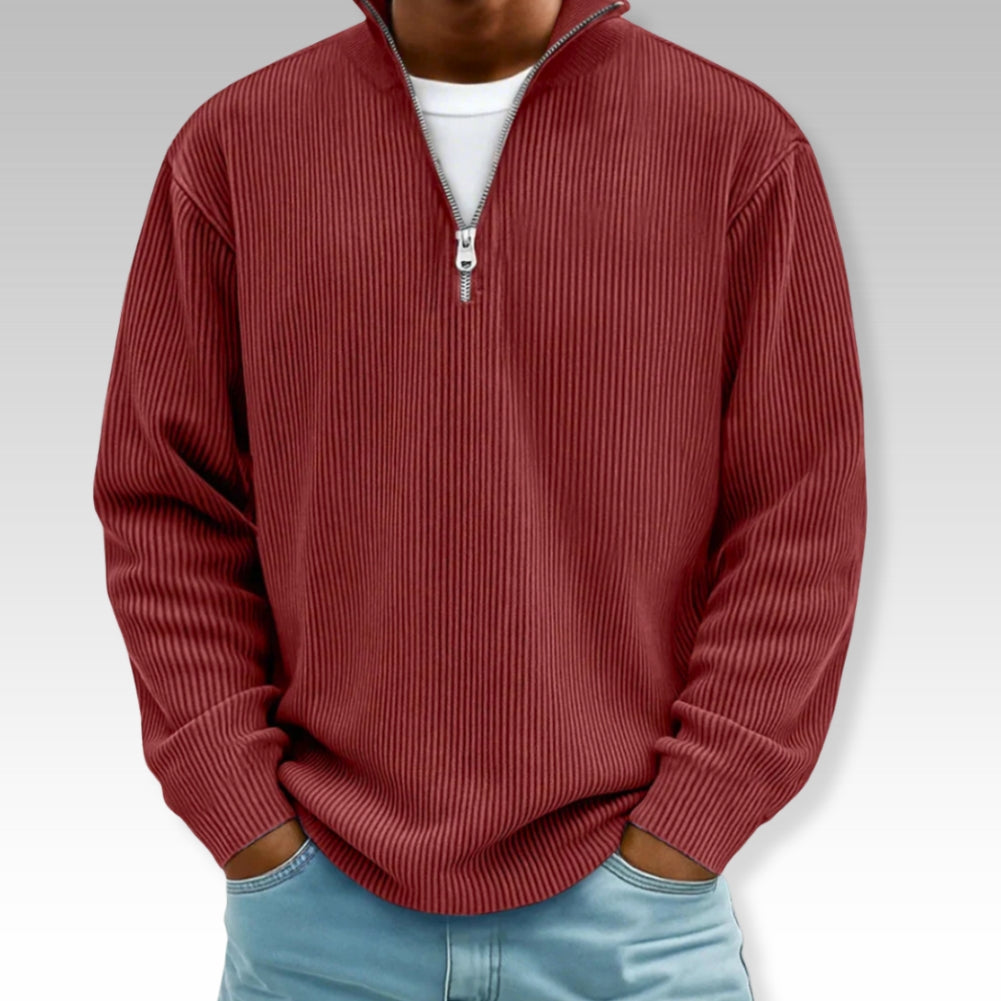 Adonis | Jersey Ligero con Cuello de Cremallera
