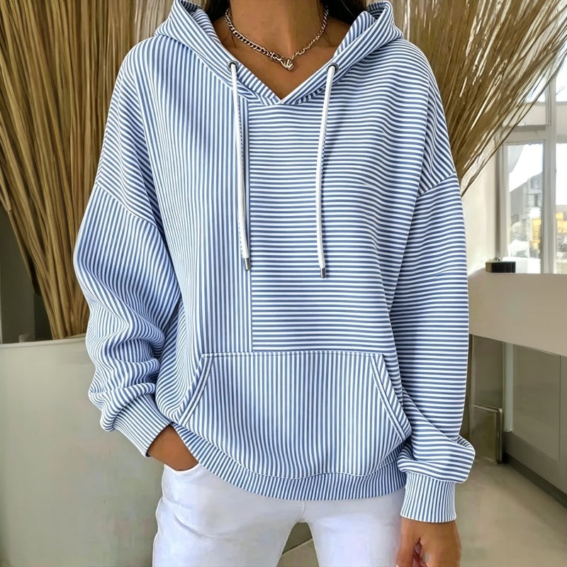 Sudadera Lola de rayas con capucha