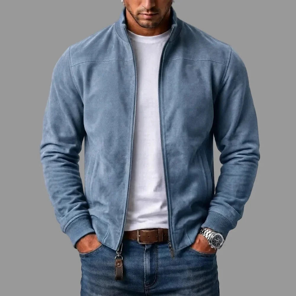 Riviera - Chaqueta bomber de ante suave