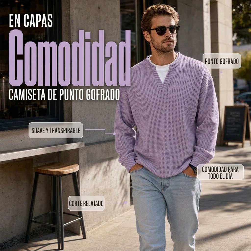 Lorenzo | Jersey Waffle Doble Capa
