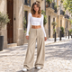 Amélia – Pantalón Ancho Con Bolsillos Delanteros