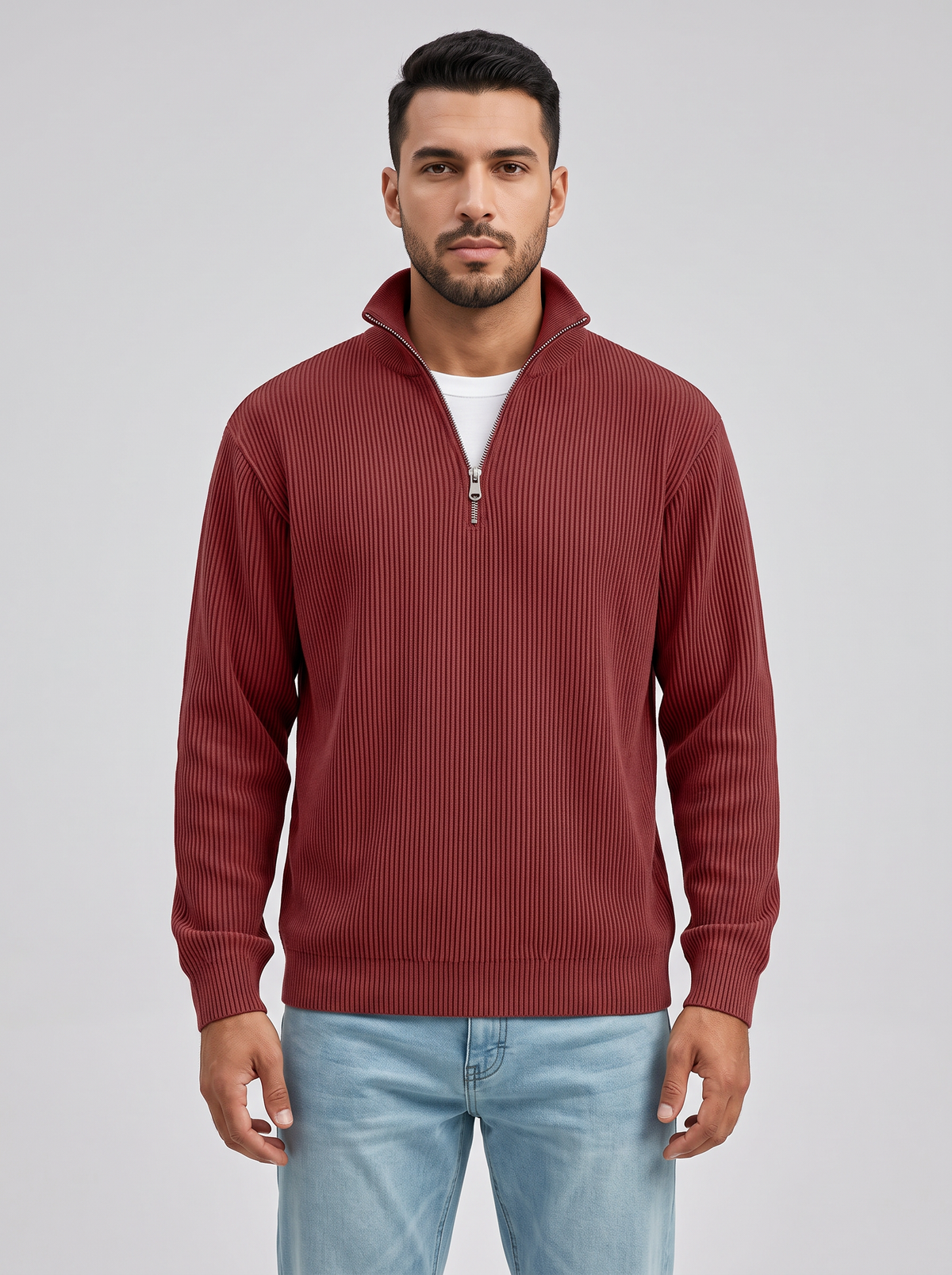 Adonis | Jersey Ligero con Cuello de Cremallera