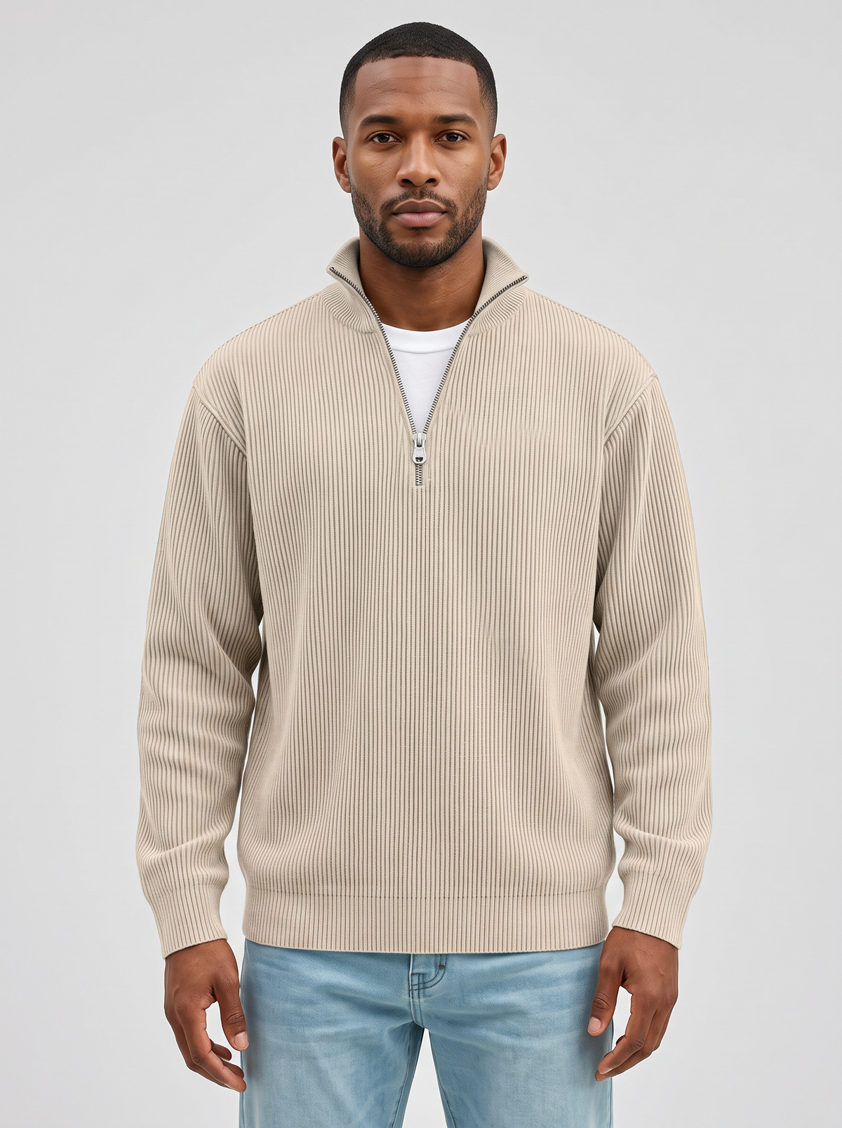 Adonis | Jersey Ligero con Cuello de Cremallera