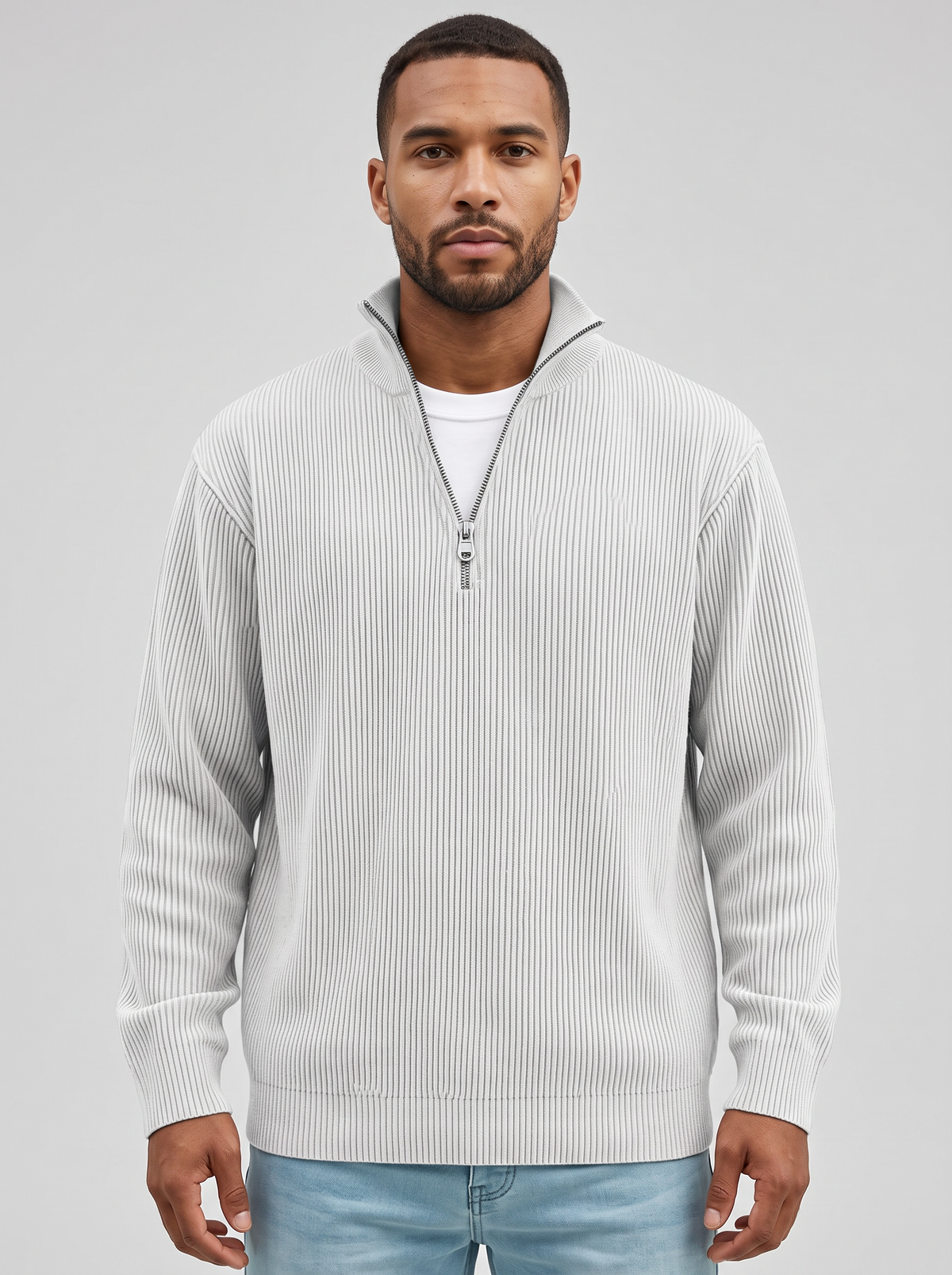 Adonis | Jersey Ligero con Cuello de Cremallera