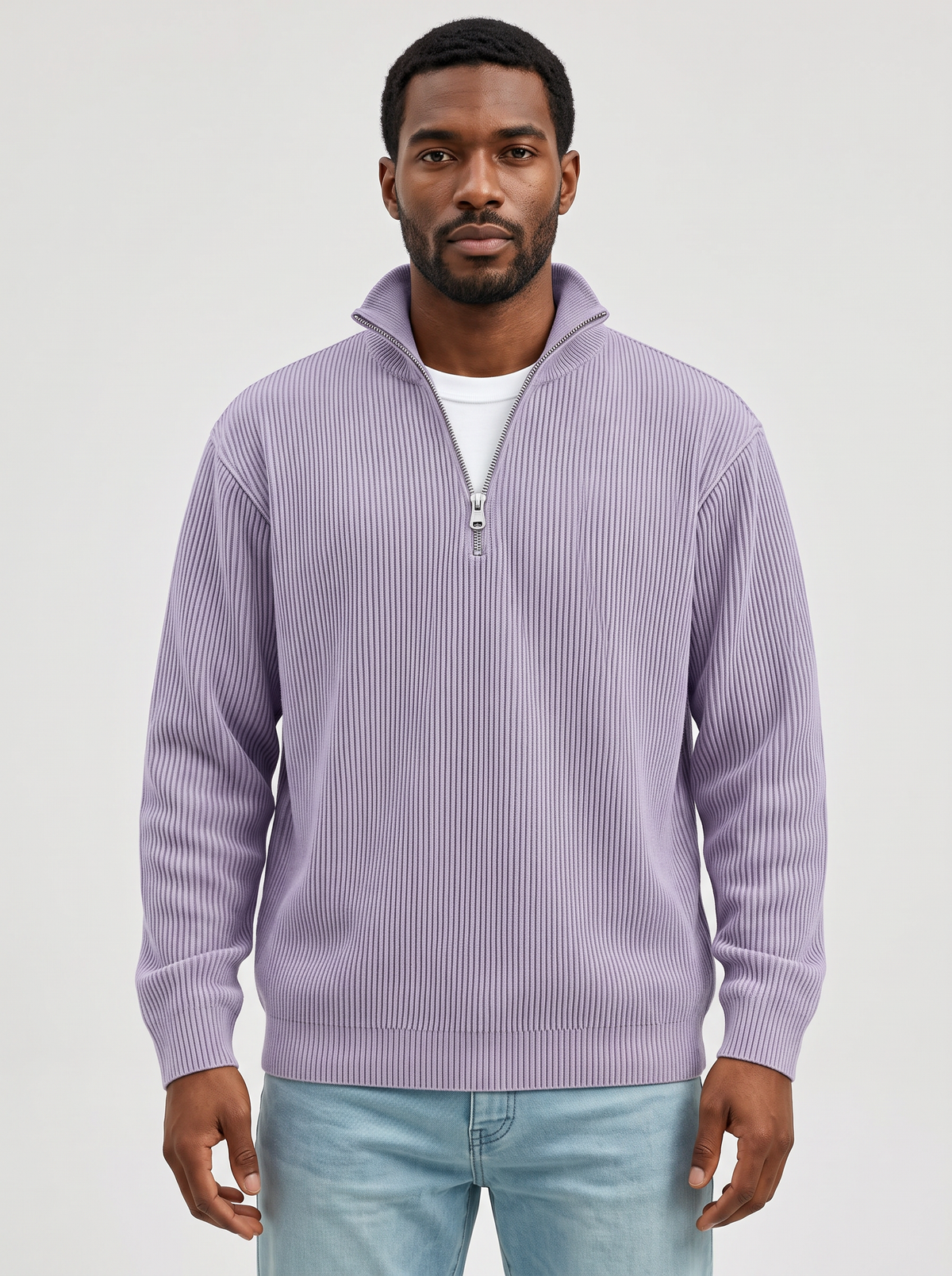 Adonis | Jersey Ligero con Cuello de Cremallera