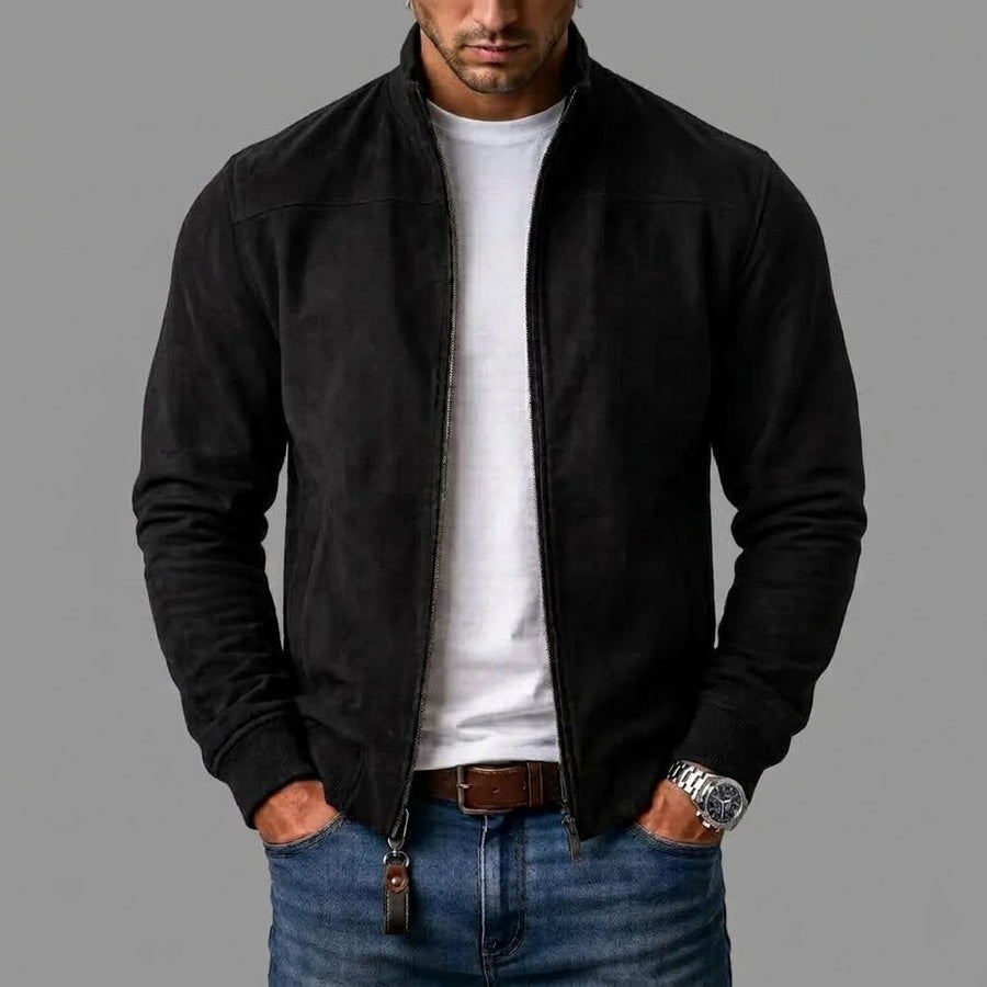 Riviera - Chaqueta bomber de ante suave